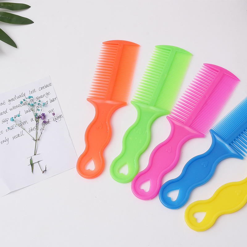 Double sided plastic hair comb