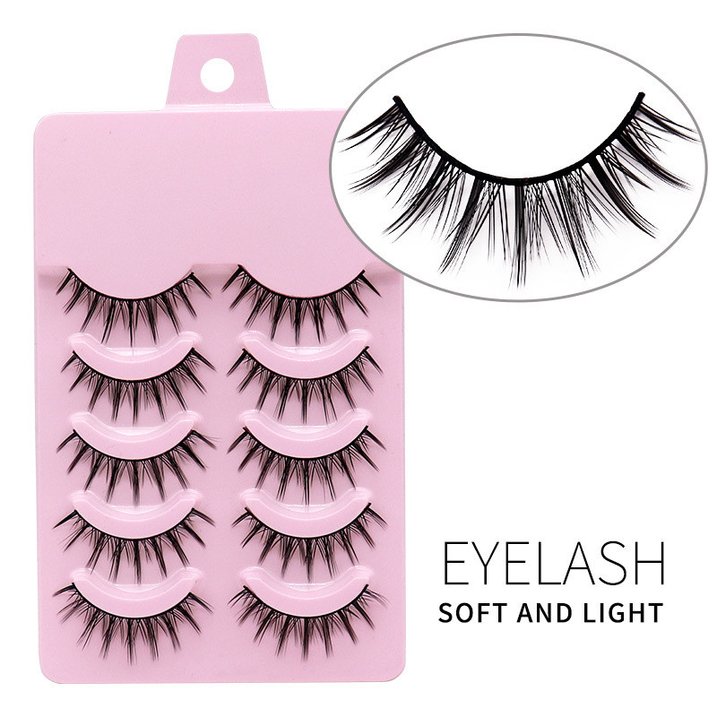 5 pairs cross false eyelashes
