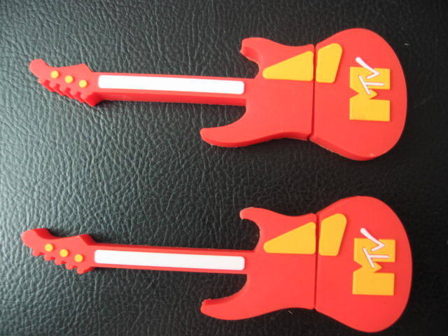 Fashion guitar PVC usb flash drive